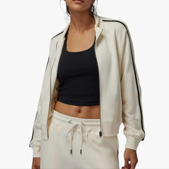 EUC Spiritual Gangster Ruby Bomber Jacket winter white, small, $148 - Picture 1 of 10